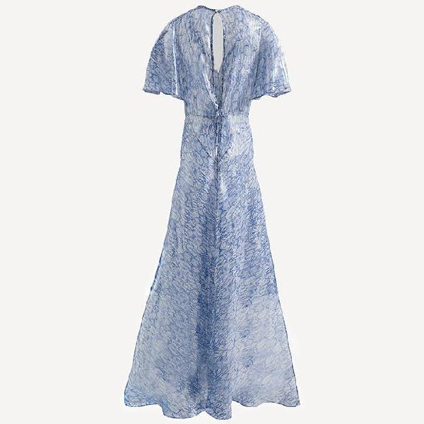 Maje Rolls Metallic Print Kimono-Style Maxi Dress – evaChic