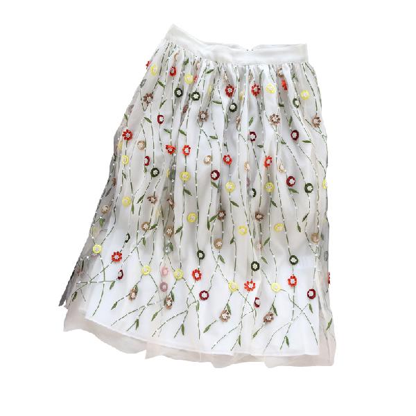 Alice + Olivia Catrina Floral Embellished Tulle Skirt – evaChic