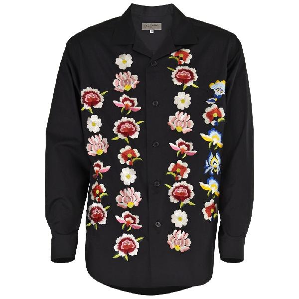 Yohji Yamamoto Embroidered Flowers Shirt – evaChic