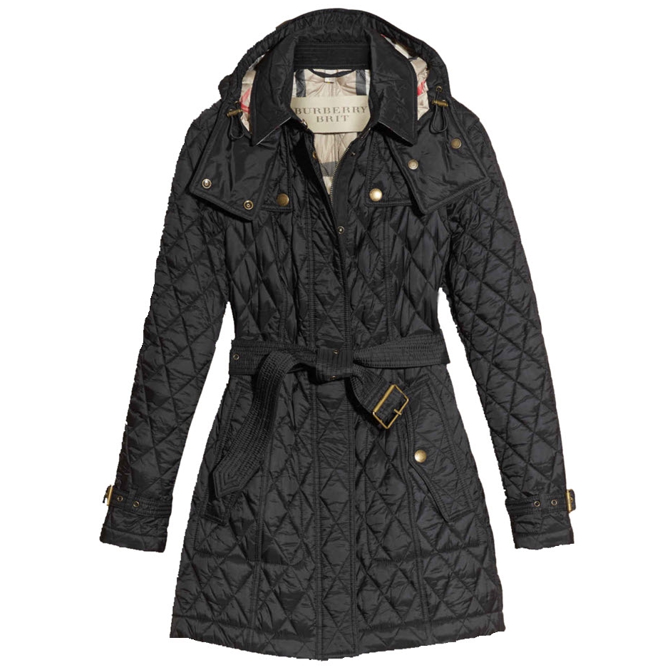 burberry quilted jacket long
