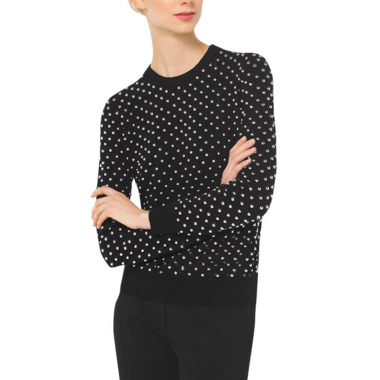 [30% extra off] Michael Kors Collection Studded Cashmere Sweater – evaChic