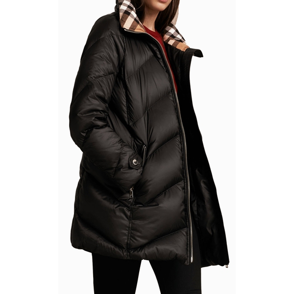 Burberry Brit Eastwick Chevron-Quilted Down-Filled Coat – evaChic