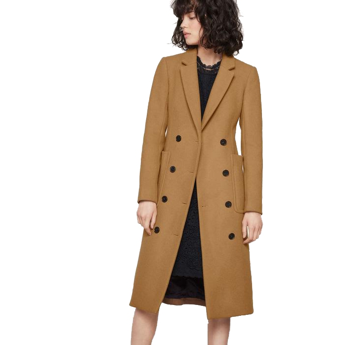  Maje  Galerie Wool Cashmere Double Breasted Coat evaChic