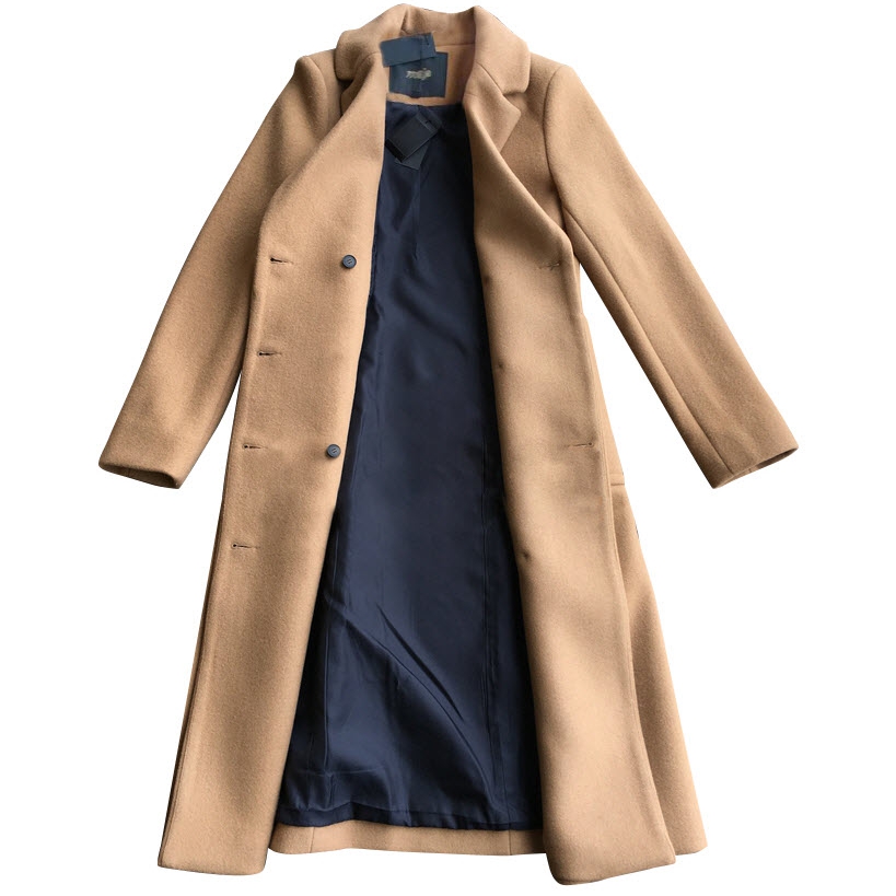  Maje  Galerie Wool Cashmere Double Breasted Coat evaChic