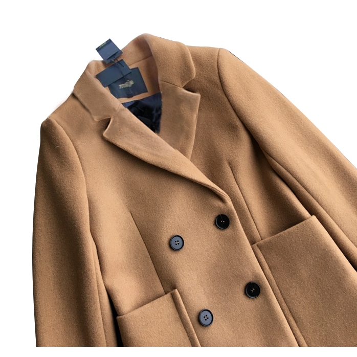  Maje  Galerie Wool Cashmere Double Breasted Coat evaChic