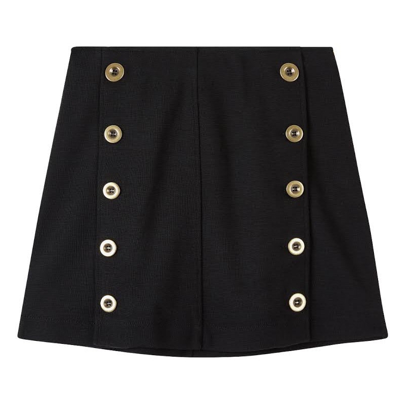 Chloé Button Front Wool Piqué Mini Skirt – evaChic