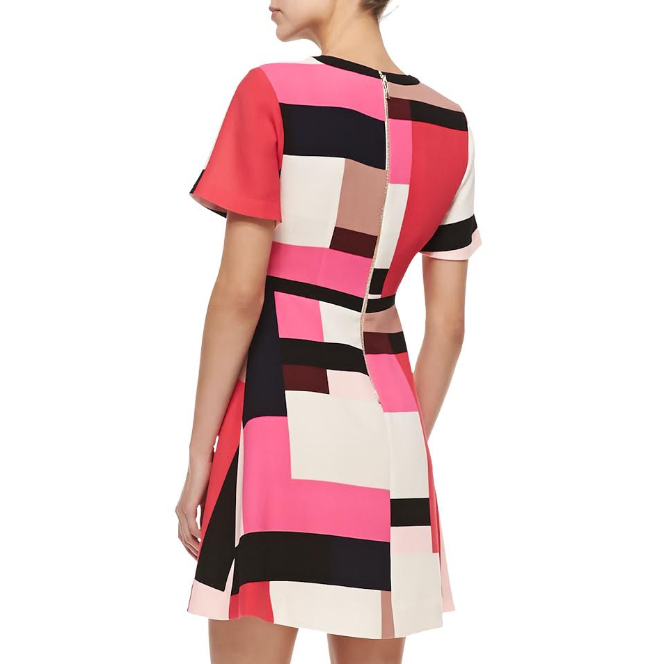 Kate Spade Effie Colorblock Short-Sleeve Dress – evaChic