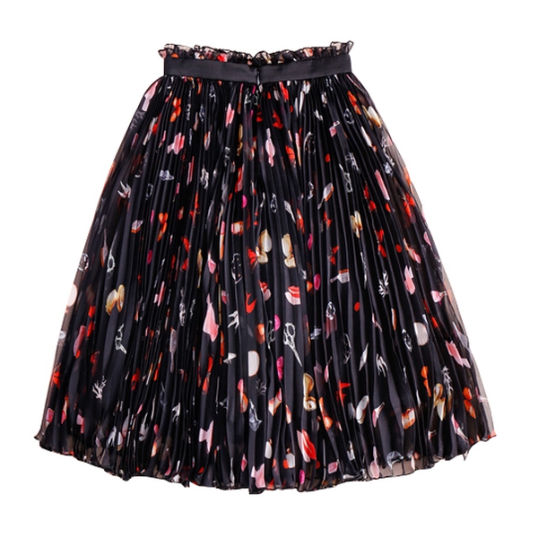 Alexander McQueen Pleated Printed Silk Chiffon Skirt – evaChic
