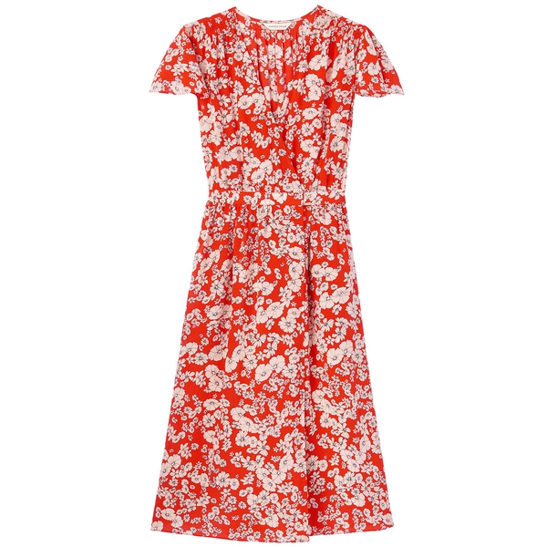 Rebecca Taylor Cherry Blossom Short-Sleeve Dress – evaChic