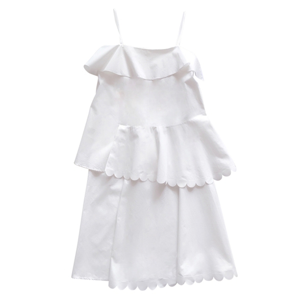 See By Chloé Scallop-Edged Cotton Dress – evaChic