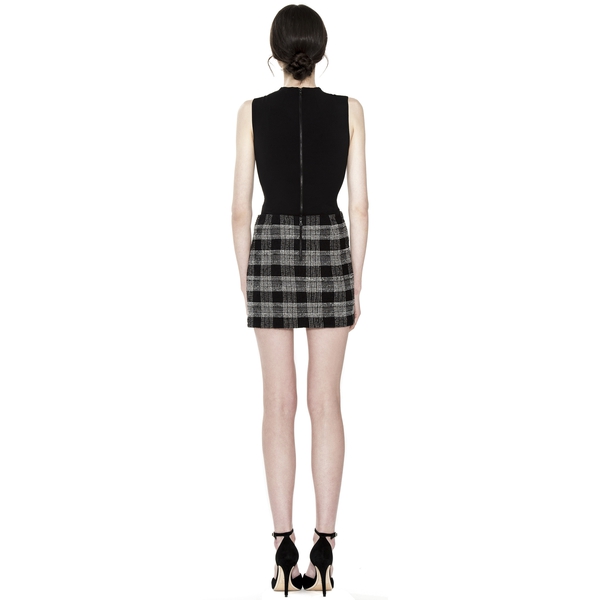 Alice + Olivia Elana Plaid Wool Blend Mini Skirt – evaChic