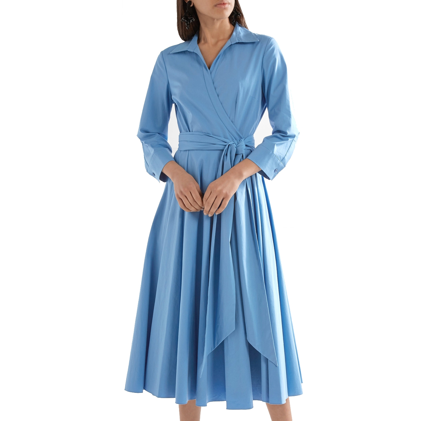 Michael Kors Plus Lux Matte Jersey Contrast Piping Short Sleeve Faux Wrap  Dress  Brazos Mall