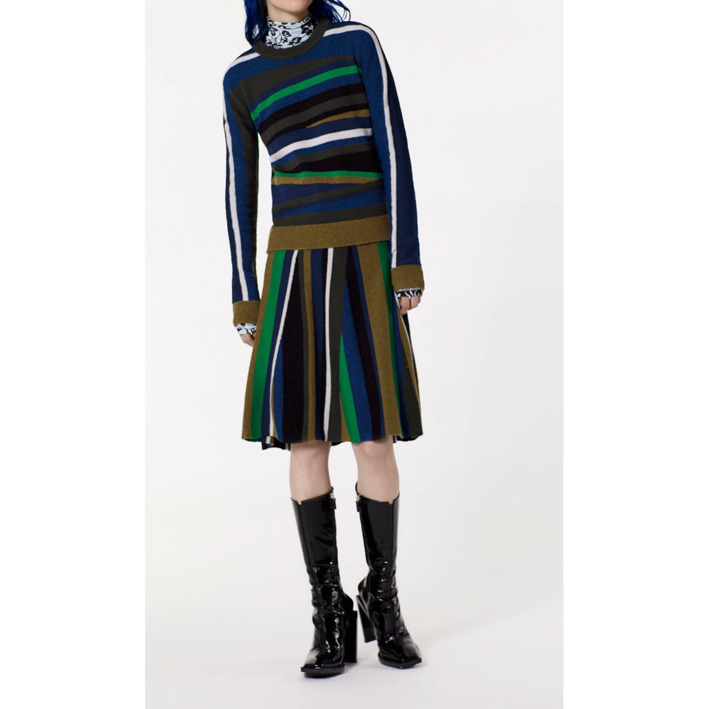 kenzo striped knit skirt