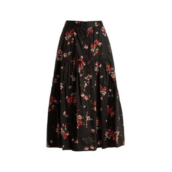 Rebecca Taylor Marguerite Floral Poplin Skirt – evaChic