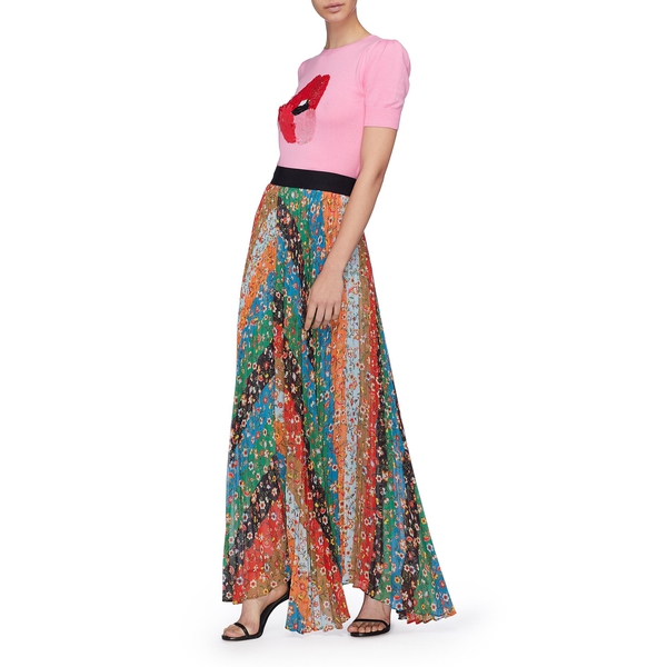 Katz floral hotsell pleated maxi skirt