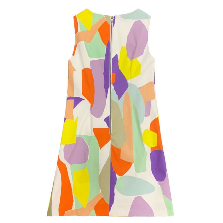 Alice + Olivia Clyde Printed Geo Collage A-Line Shift Dress – evaChic