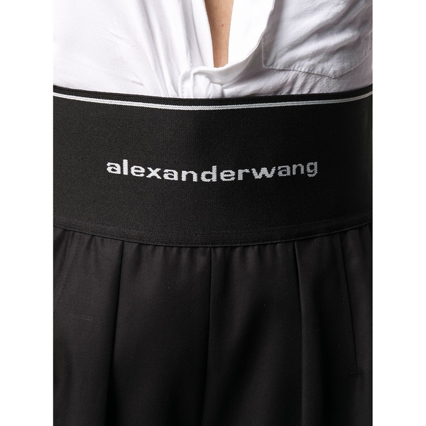 Alexander Wang Logo Elastic Waist Wide-Leg Pants