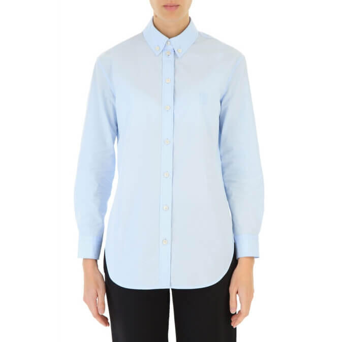 Burberry Monogram Button-Down Collar Cotton Shirt – evaChic