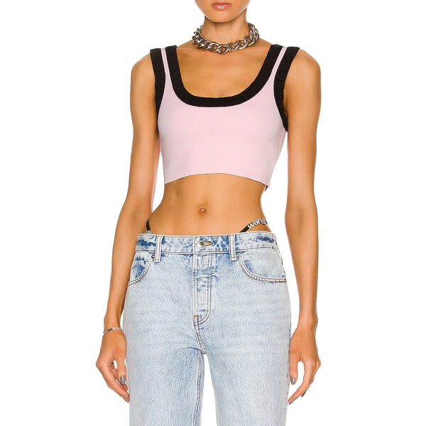 Alexander Wang Cropped Tank Top in White
