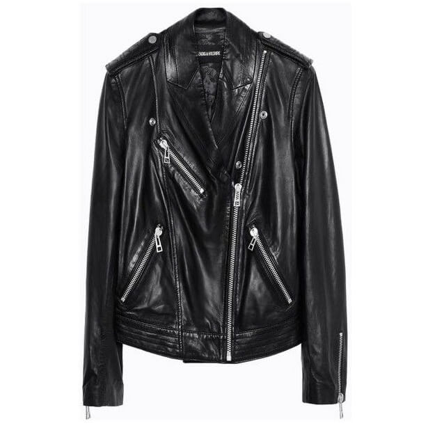 Zadig & Voltaire Loon Spi Leather Biker Jacket – evaChic
