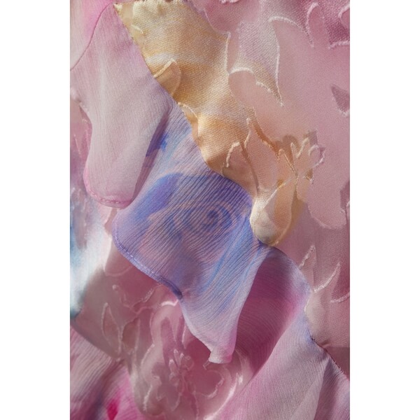 LoveShackFancy Rialto Ruffled Silk-blend Gown in Natural