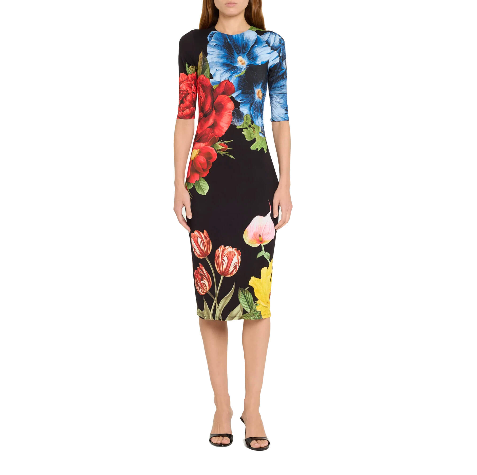 Alice Olivia Delora Le Parisien Midi Dress Evachic